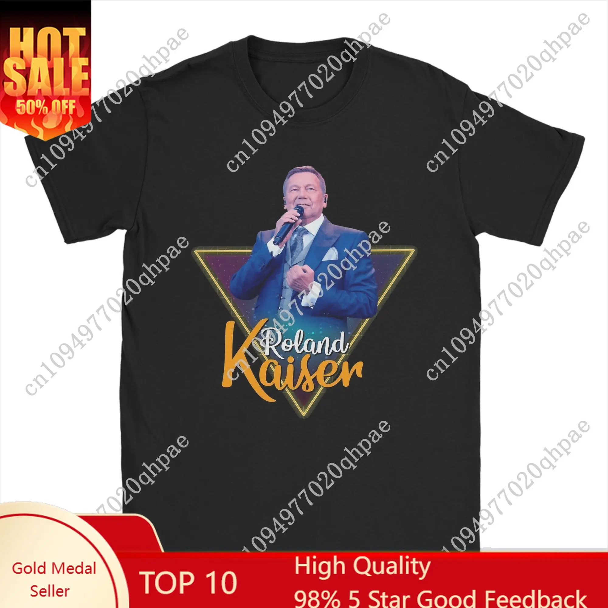 

Roland Kaiser Festival Singer T-Shirts Men Vintage 100% Cotton Tee Shirt O Neck Short Sleeve T Shirts Birthday Gift Clothes