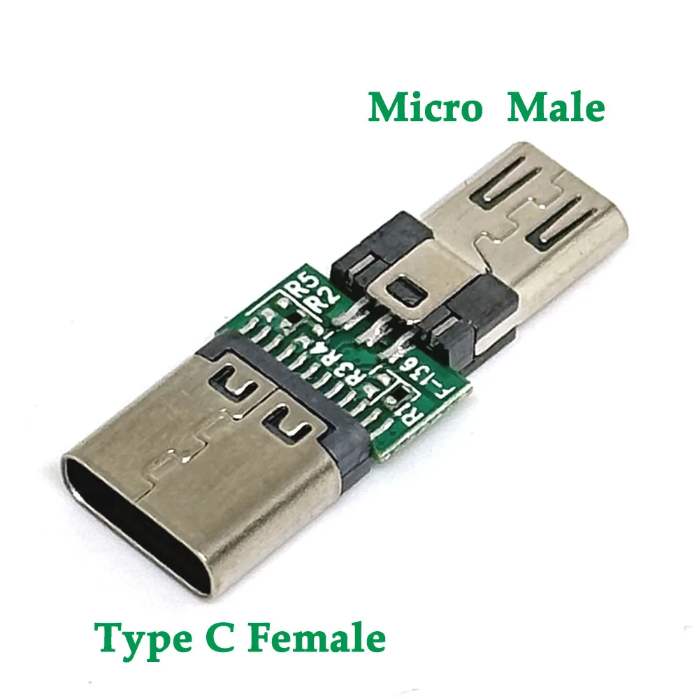 1/2/5/10Pcs Micro USB Female To Type C Male Adapter Converter for Android Smart Phone Tablet USB Type C To Micro USB Connector