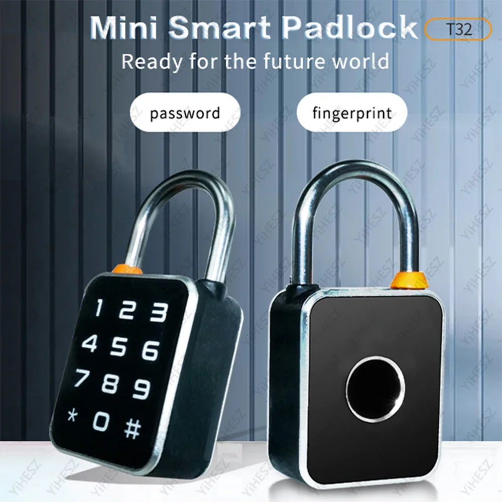 Imagem -02 - Tuya Smart Password Fingerprint Cadeado Ip65 Impermeável Fechadura Biométrica Elétrica Keyless Mini Smart Lock Bloqueio Anti-roubo