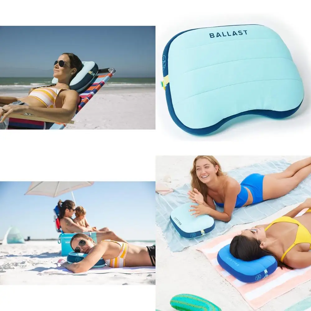 

Portable Beach Pillow - Comfortable, Durable, & Wind-Resistant with Patented Sand Anchor, Ideal for Beaches, Pools, Camping, Fes