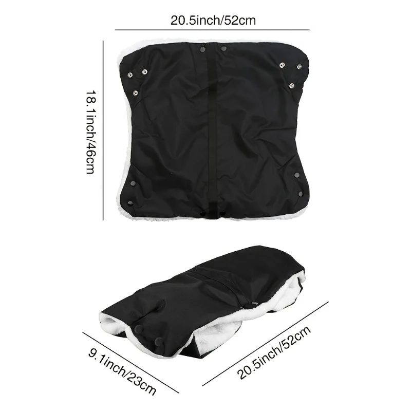 Stay-Toasty Stroller Gloves! Windproof & Plush-Lined. Easy Clip-On Design for Cold Weather. Keep Hands Warm on the Go