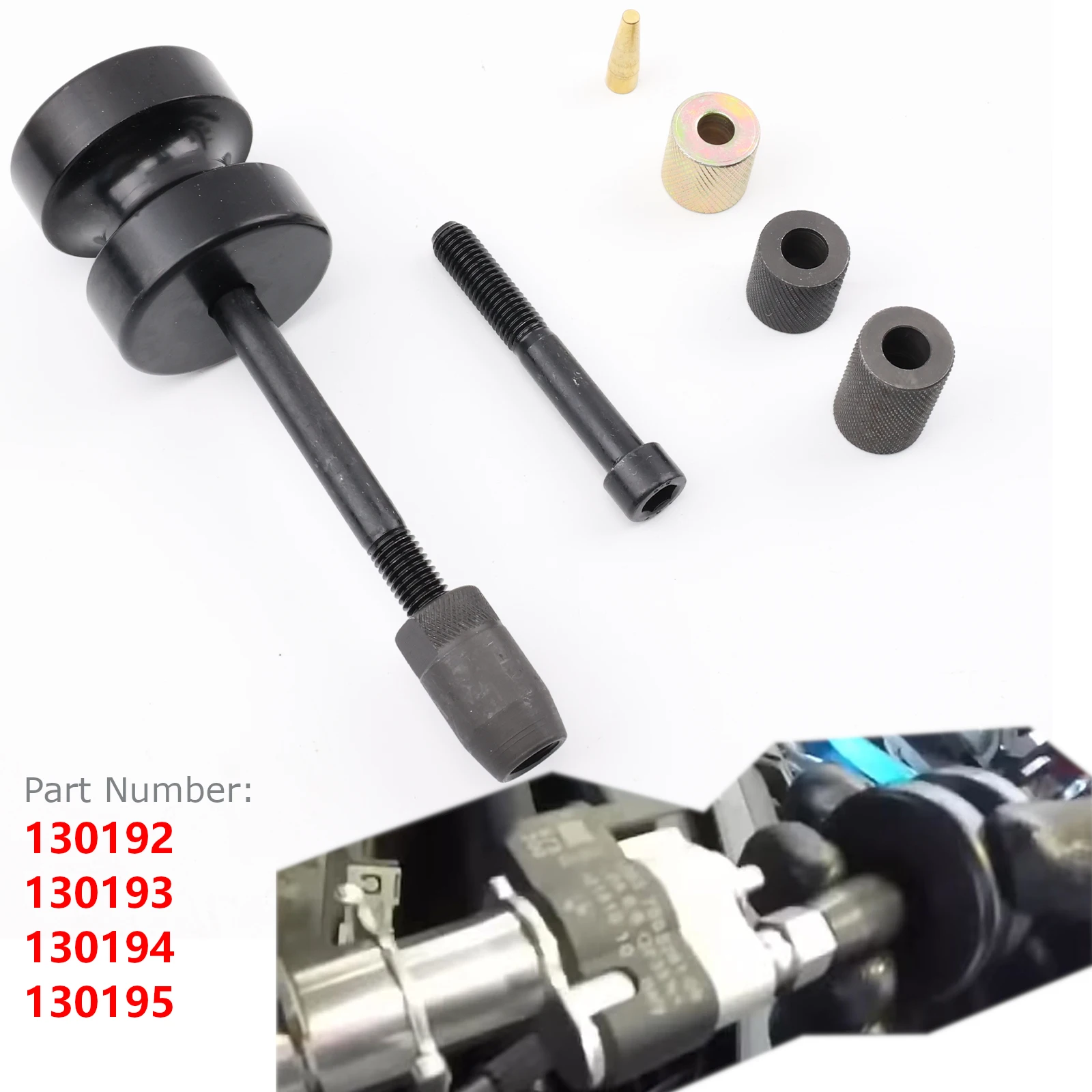 

130194 Инструмент для установки уплотнений и набор съемников форсунок двигателя 130192 130193 для двигателя BMW N14 N18 N54 N63