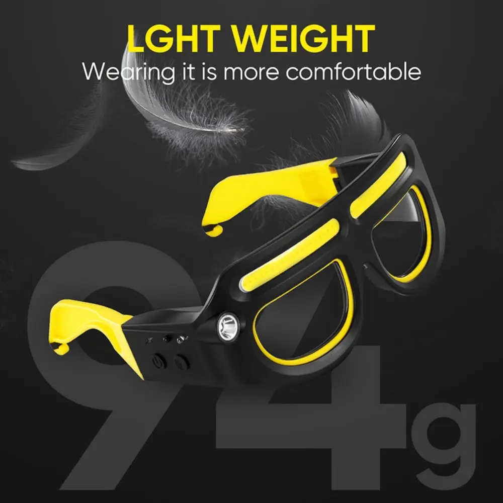 

5 Modes LED Glasses Headlights Safety Waterproof Outdoor Cycling Headlights Bright Lights Rechargeable Multifunctional Headlamp
