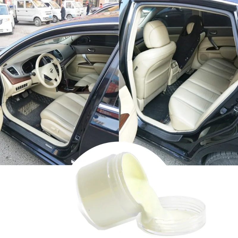 Beige White Leather Repair Paste Shoe Cream Leather Paint for Car Seat Sofa Handbag Scratch Crack Restoration 50ml Leather Paint