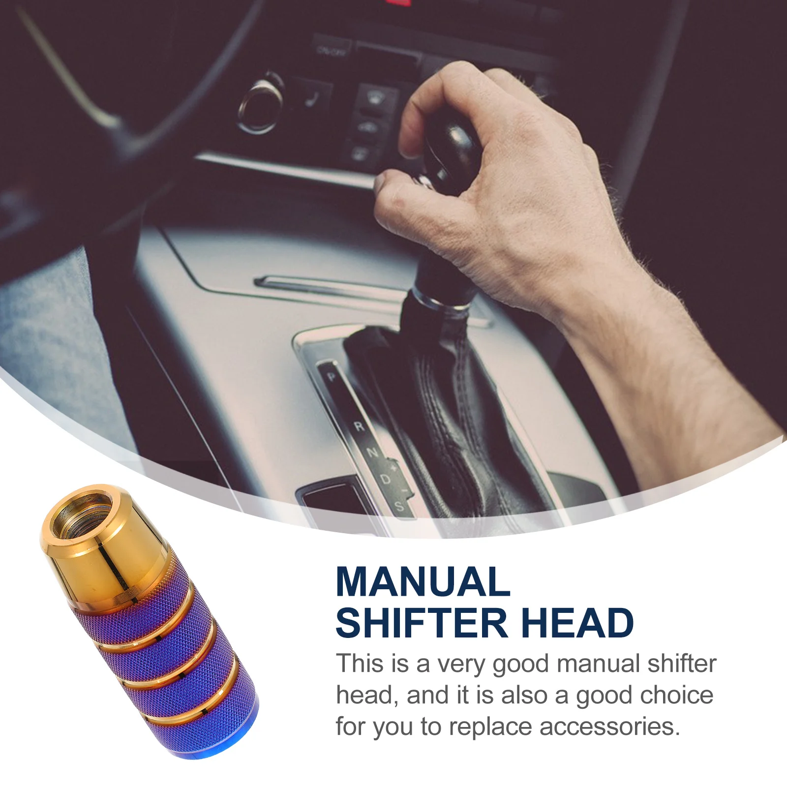 

1Pcs Anti-Slip Gear Knob Aluminum Alloy Manual Shifter Head Car Modification Parts Durable Replacement Lever Knob