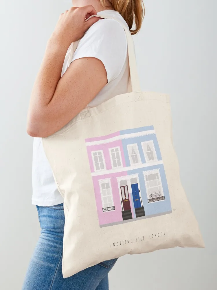 

Colorful Houses in Notting Hill, London, England Tote Bag Handbags women bags woman 2025 foldable reusable bag