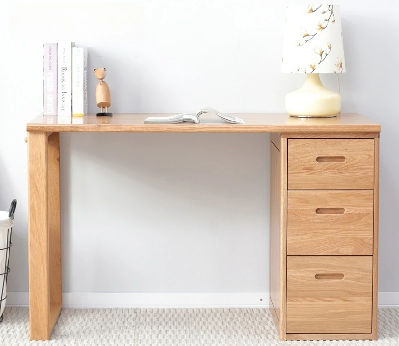 All solid wood desk, Nordic simple combination, oak computer desk, study furniture