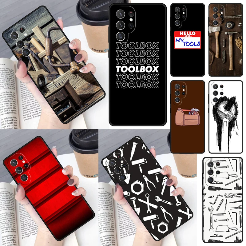 TOOLBOX TOOLKIT TOOLS Cover For Samsung Galaxy S23 Ultra S22 S20 S21 FE S8 S9 S10 Plus Note 10 20 Ultra phone Case