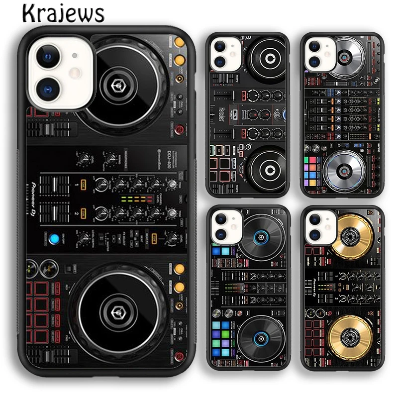 Krajews Diy Digital Mixer Dj Turntabl Phone Case Cover For iPhone 16 15 14 plus XS XR 11 12 mini 13 pro max Fundas