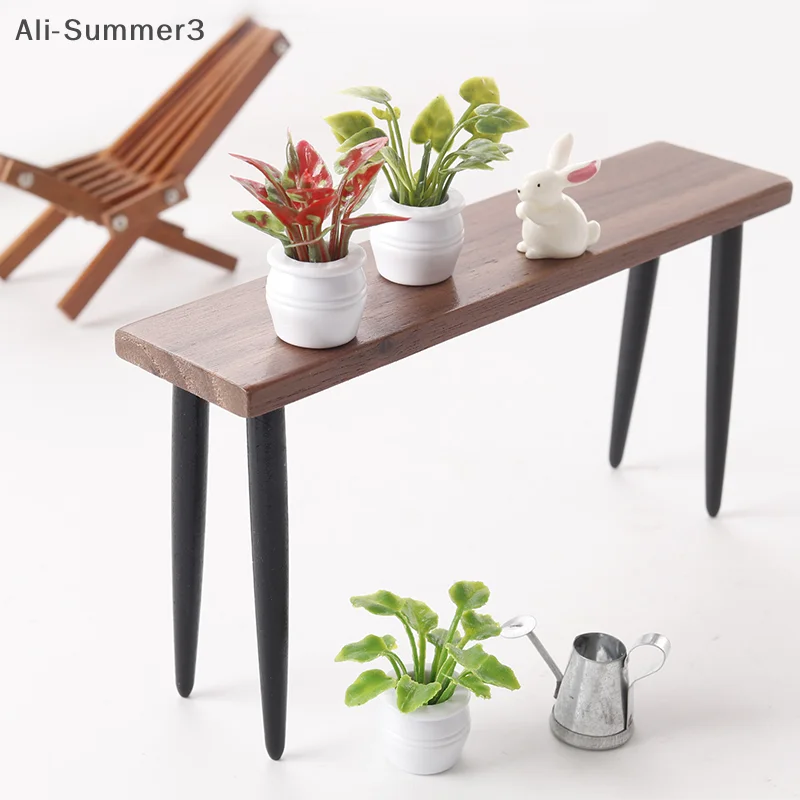 3Pcs 1:12 Dollhouse Miniature Plant Potted Model Doll Home Plant Decoration Micro Landscape Garden Decor Accessories