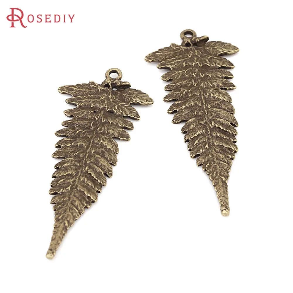 10PCS Antique Gold Color Vintage Zinc Alloy Leaves Charms Pendants Diy Jewelry Making Supplies Necklace Earrings Accessories