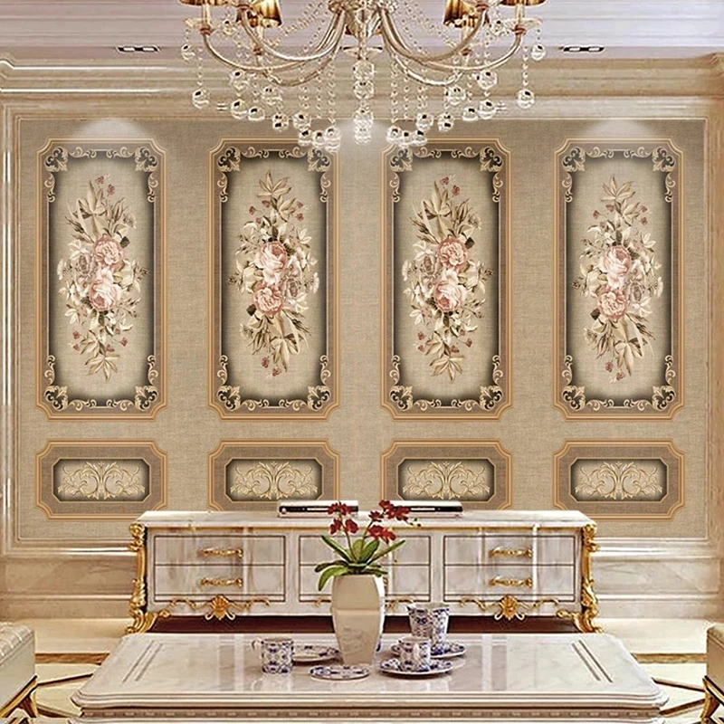 Custom 3D Mural European Retro Flowers Art Wallpaper Bedroom Living room sofa TV background wall restaurant study Hotel photo 8d