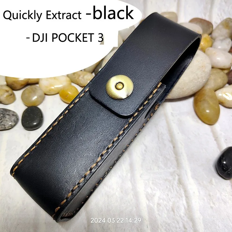Pocket PTZ Camera Case Waist Bag Leather Sheath Belt Pack Customized for DJI Spirit Pocket 3 Action 4 Feiyu Xiaomi Feimi PD