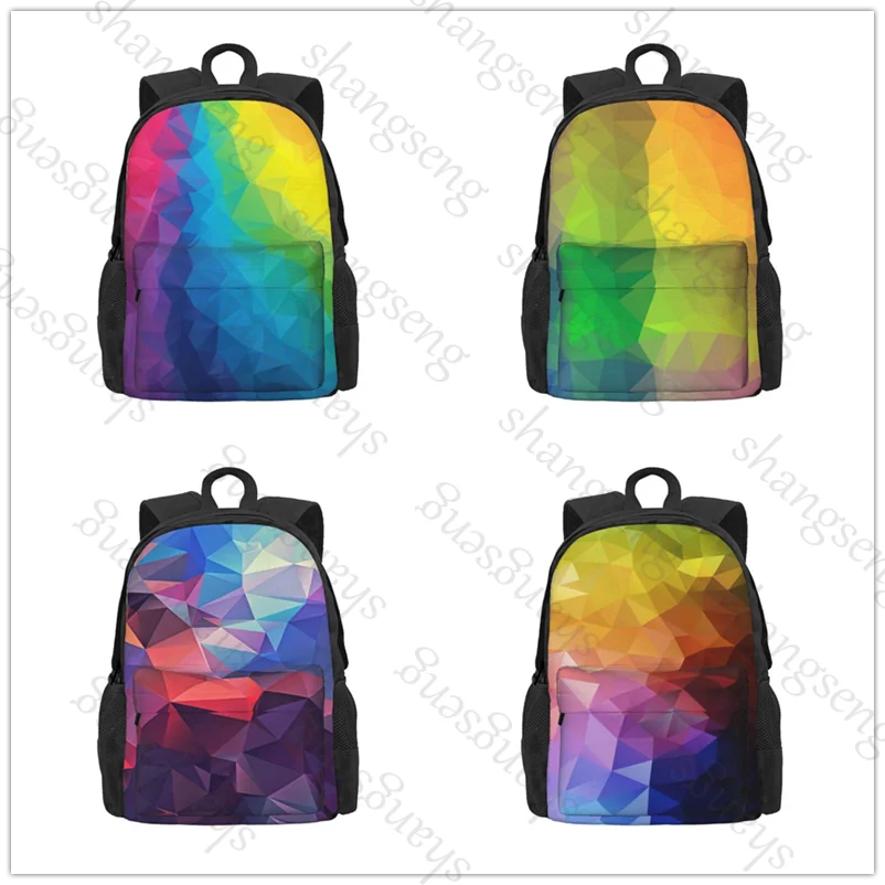 

Рюкзаки с радужной геометрической фигурой, мужские дорожные сумки Madam, рюкзак для выживания на открытом воздухе, походный рюкзак для взрослых