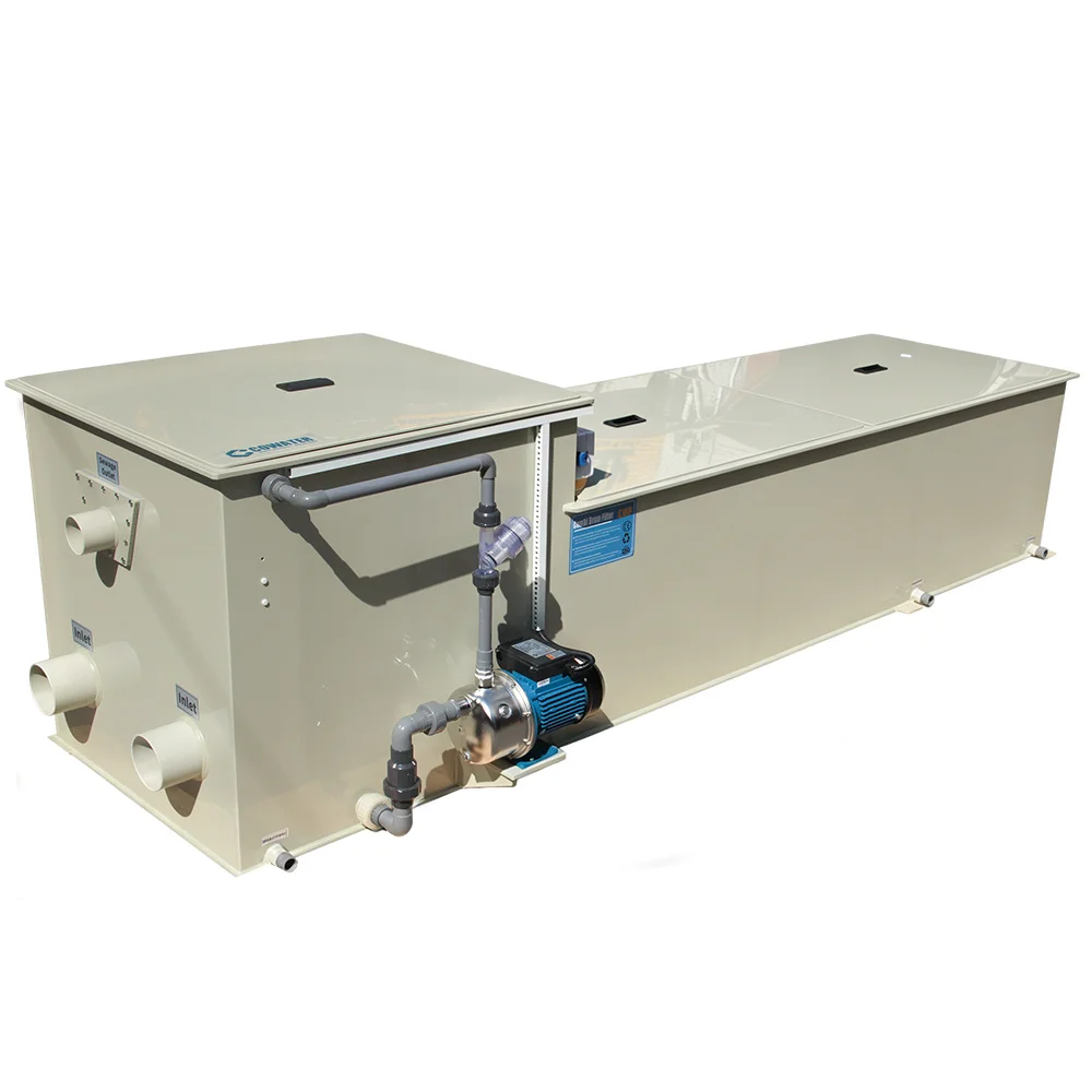 Cowater Koi Pond Drum Filter with Motor & Pump 9000L/Hour Filtration PP ECO Plastic for Fish Farm