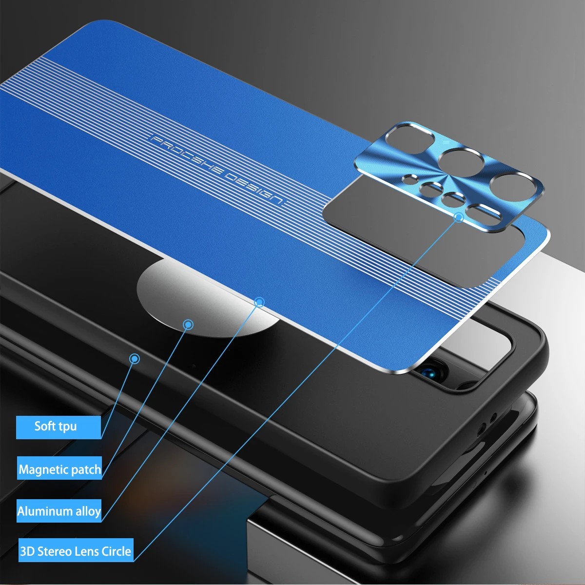 Magnetic Aluminum Alloy Case For Xiaomi11 11pro 11lite 11ultra Xiaomi12 12pro K40 K40pro Thin Metal Anti-Scratch Back Cover