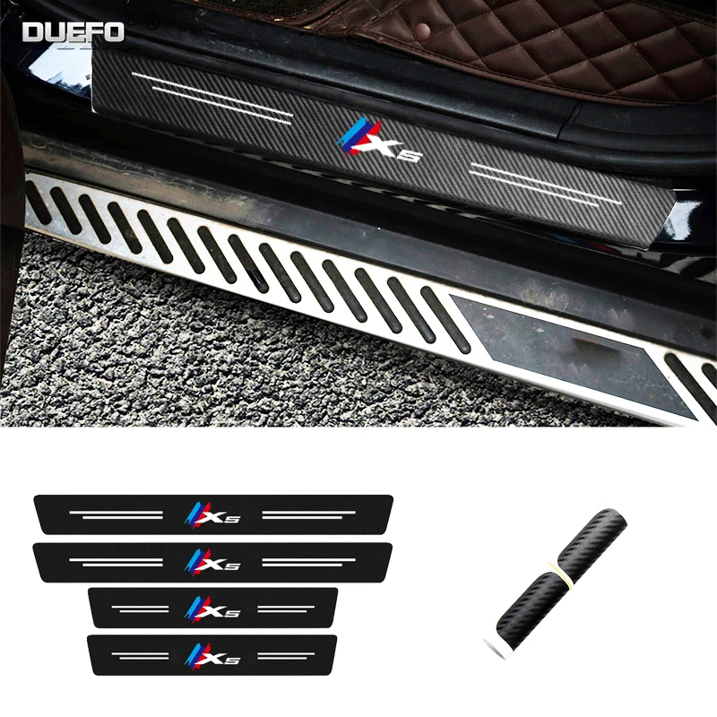 

Car Door Sill Protector Stickers For X5 E53 E70 F15 G05 Leather Carbon Fiber Decor Decal Tuning Accessories