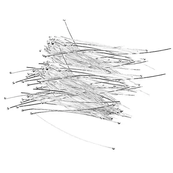 100pcs Plated Single Ball Head End Pins for DIY Jewelry Finding