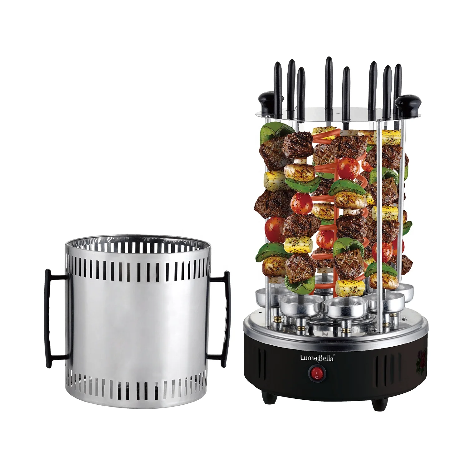 

Degree Rotating Grill Stainless Steel Rotisserie 8pcs 360 Degree Rotating Kebab Grill Electric BBQ Skewers