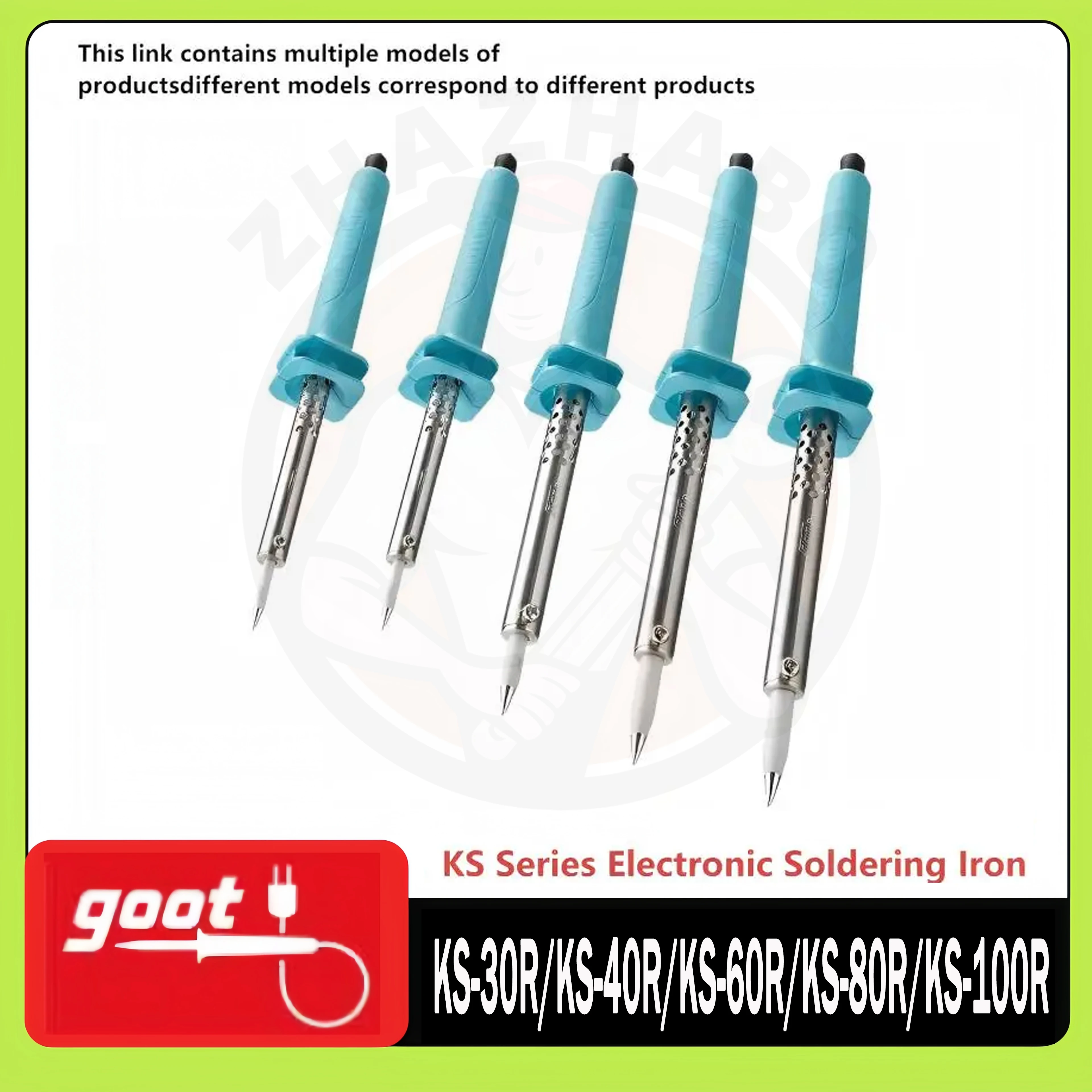 

Goot Electronic welding iron series goot ks + plug ac KS-30R 40 60 80 100 ceramic heater welding head electric repair tool