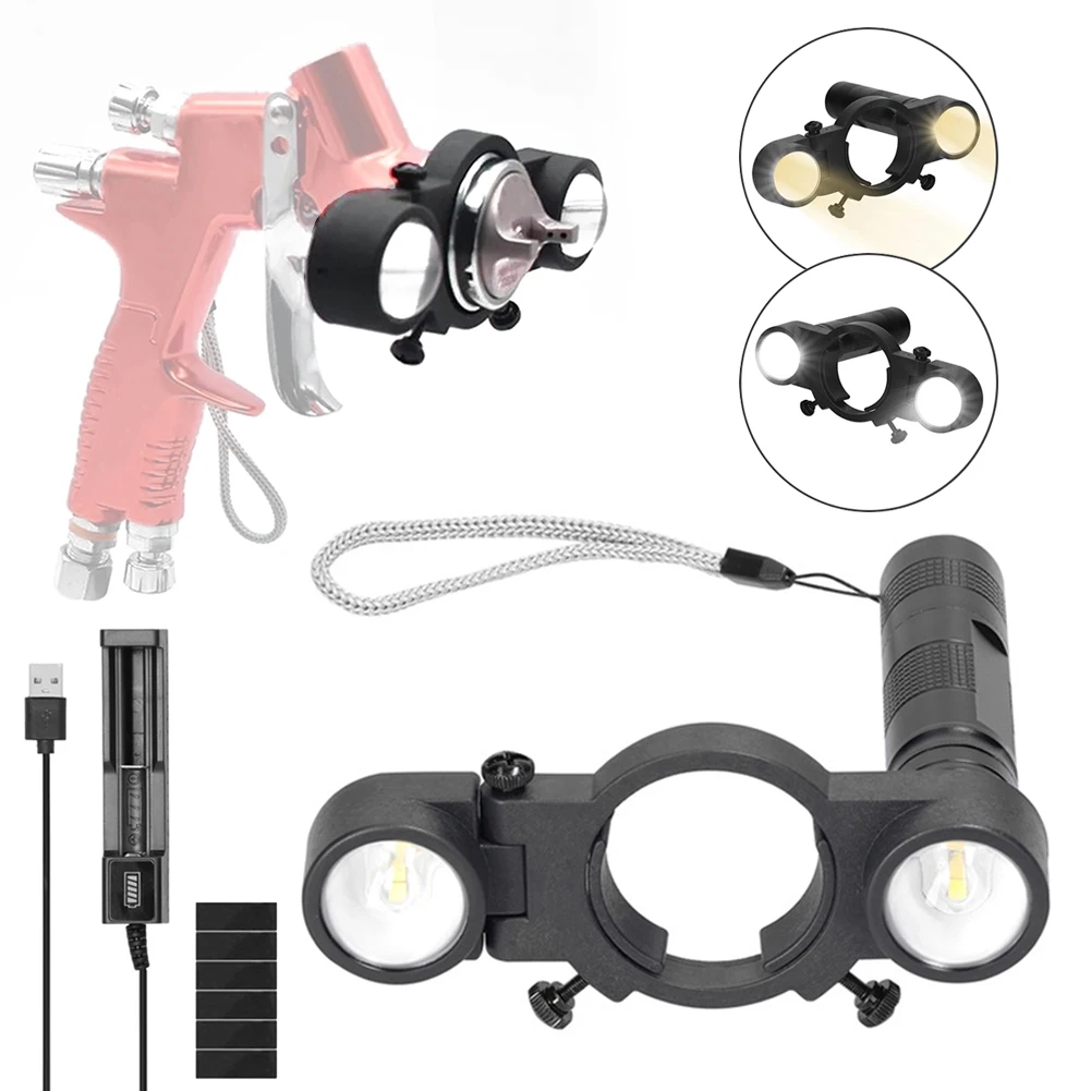 

Universal Car Spray Gun Lighting Multifunctional Spraying Airbrush Lighting DIY Adjustable with Two-Color Automotive Accessories