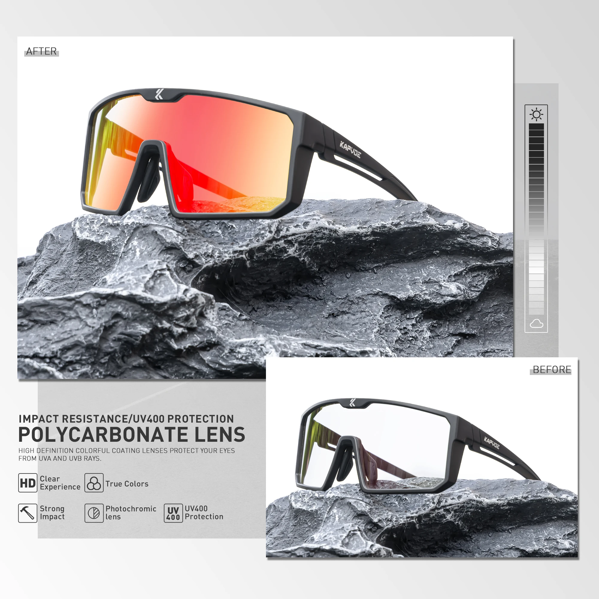 KAPVOE الاستقطاب الصيد النظارات الشمسية الجبلية دراجة الدراجات نظارات القيادة الدراجة نظارات النساء الرياضة في الهواء الطلق UV400 نظارات الغولف