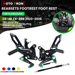 MOTO TRON Motorcycle CNC Adjustable Rear Set Rearsets Footrest Foot Rest  For KAWASAKI  ZX4R se ZX4RR ZX-4R ZX-4RR NINJA 4R 2023