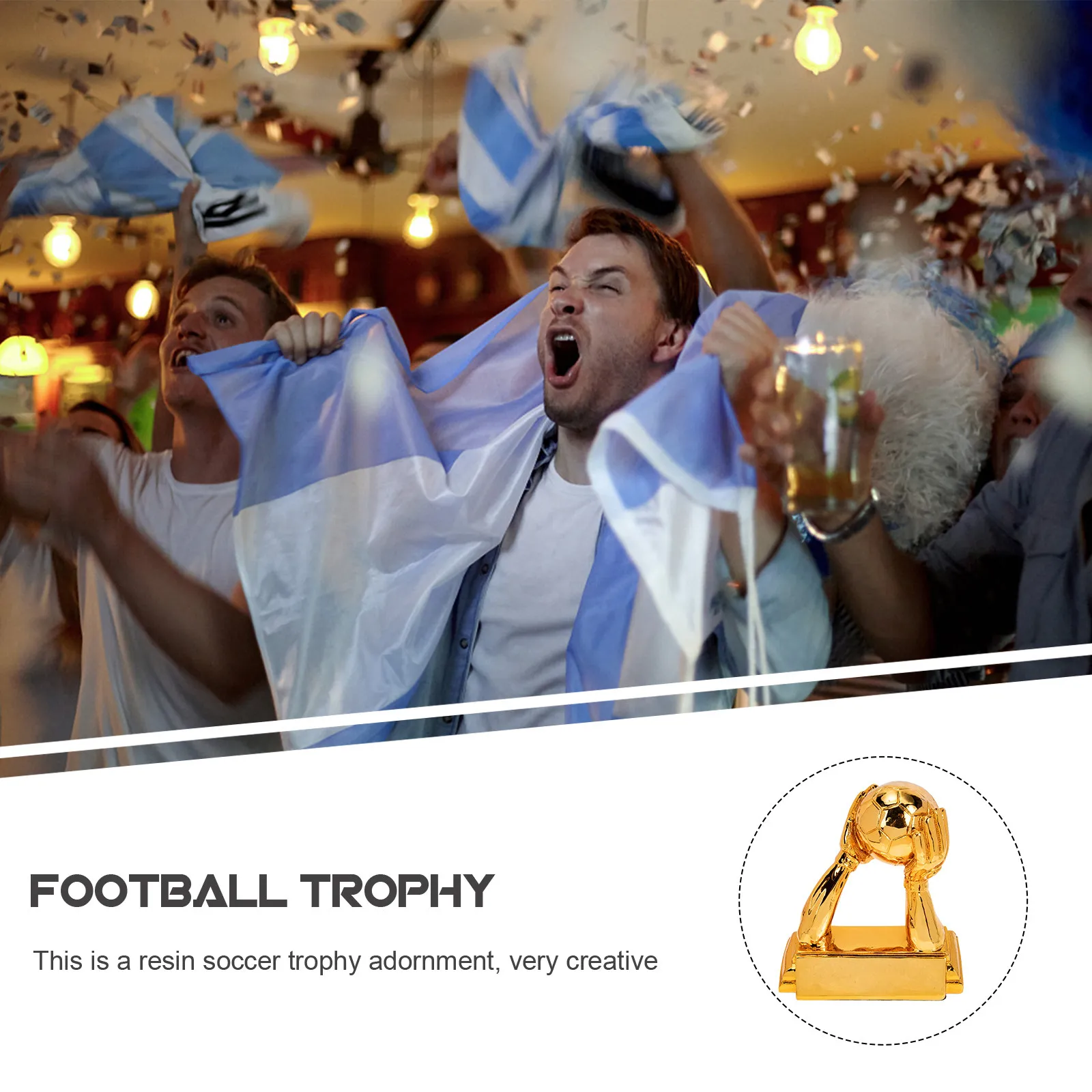 Versatile Resin Football Trophy Style Decorative Soccer Trophy Adornment for Schools Offices Events Competitions view 4