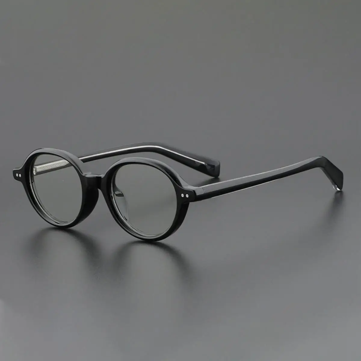 Oval Glasses for Women Retro Acetate Vintage Glasses Frame Optical Round Men Female Brown Green Clear Lens Unisex