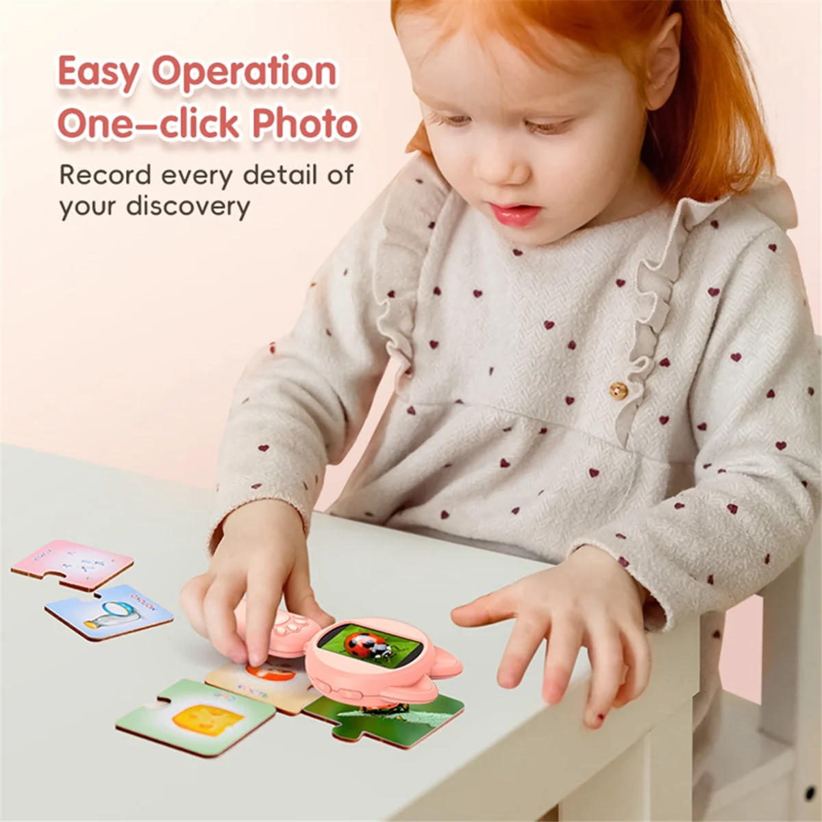 Microscopio tascabile per microscopio per bambini GOB-o2 pollici Microscopio elettrico portatile con lente d'ingrandimento digitale Giocattolo con stelo esterno