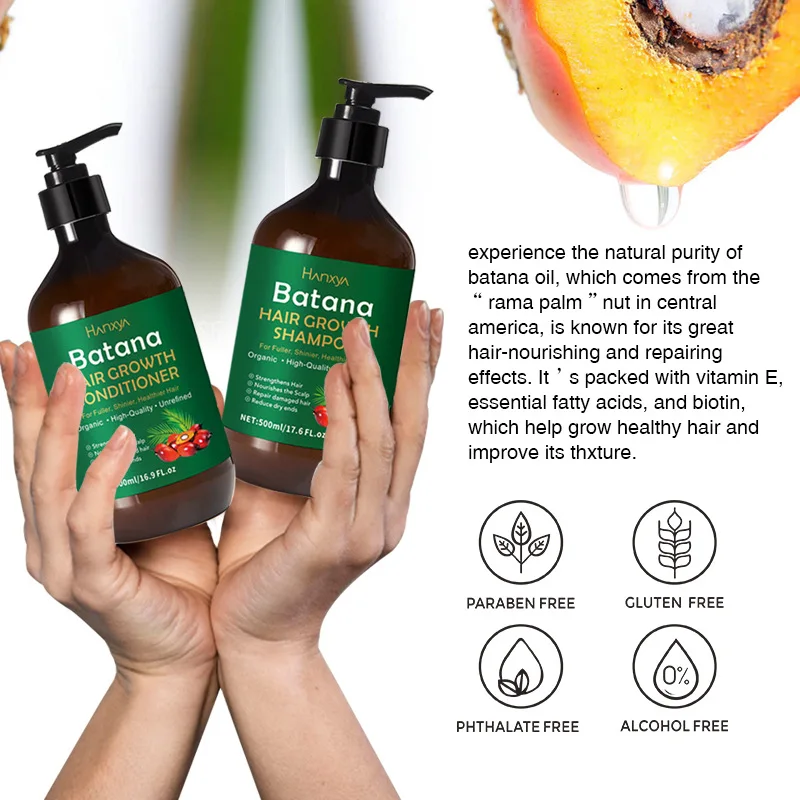 Moisturizing Batana Oil Butter Hair Mask, Shampoo & Conditioner Set Repairs and Nourishes Dry Hair