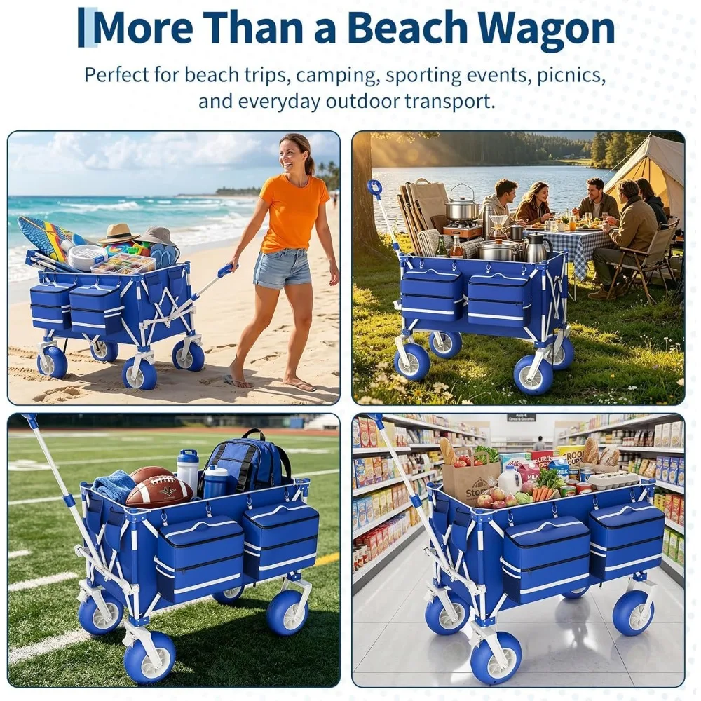 Garvee Heavy Duty Beach Wagon Cart 460 Lbs Capacity 9