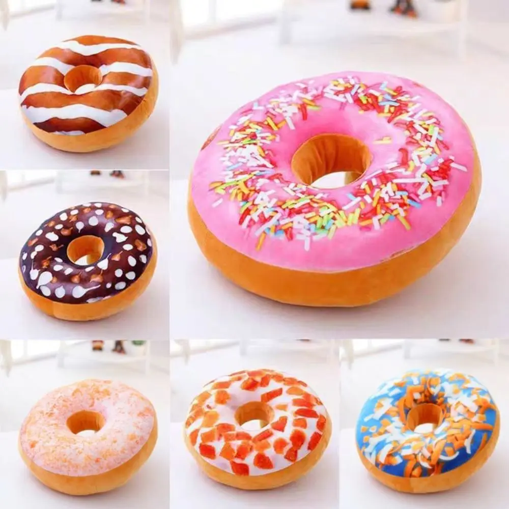 Decorative 3D Donuts Simulation Donut Cushion Super Soft Home Cushion Donuts Pillow Office Nap Pillow