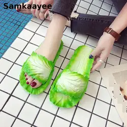 36-41 Womens Slippers Summer Shoes Female Sandals Cabbage Flip Flops Mujer Flats Bathroom Antiskid Soft Bottom Beach Footwear y1