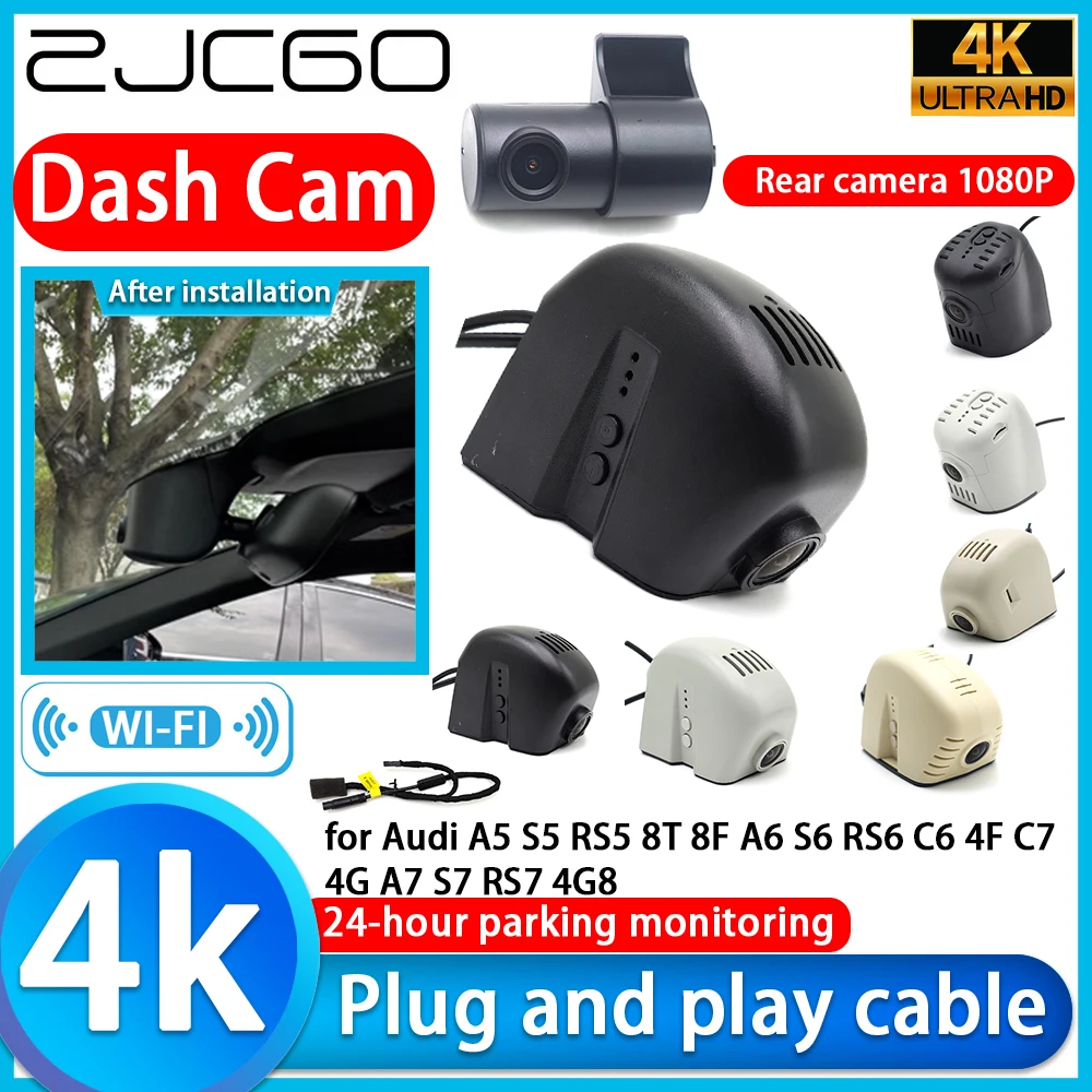 

ZJCGO for Audi A5 S5 RS5 8T 8F A6 S6 RS6 C6 4F C7 4G A7 S7 RS7 4G8 4K UHD DVR Dash Cam Camera Sony Lens Video Recorder Recording
