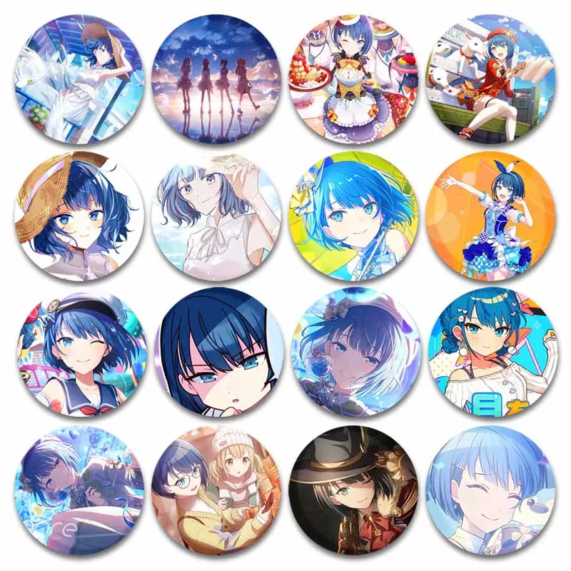 Game Project SEKAI Kiritani Haruka Lapel Pins Round Button Brooch Cartoon Badge Jewelry Accessories for Clothes Backpack Gifts