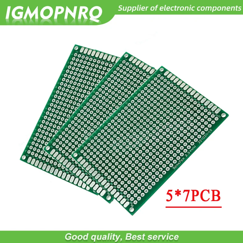 5 sztuk 5x7cm 5*7 5*7CM dwustronny prototyp PCB diy uniwersalna płytka drukowana 5cm * 7cm