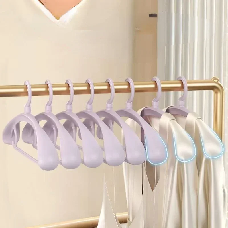 5PCS Impregnated Semi-round Coat Hanger Seamless Storage Thick Clothes Brace Non-slip Stainless Steel Clothes Hanging Adult