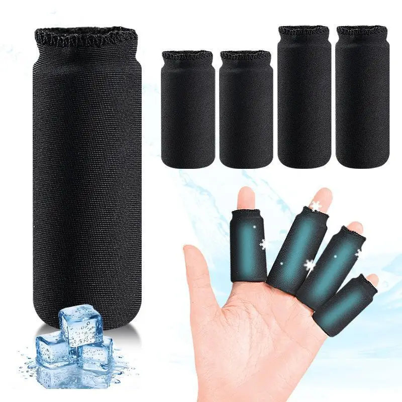 1/2Pcs Professional Flexible Compression Gel Finger Sleeves Comfortable Elastic Hot & Cold Wrap Soft Gel Sponge Ice Sleeves