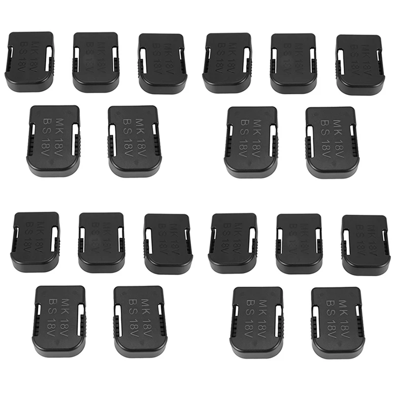 20 Pcs New For Makita 18V Fixing Devices Battery Storage Rack Holder Case(Black)