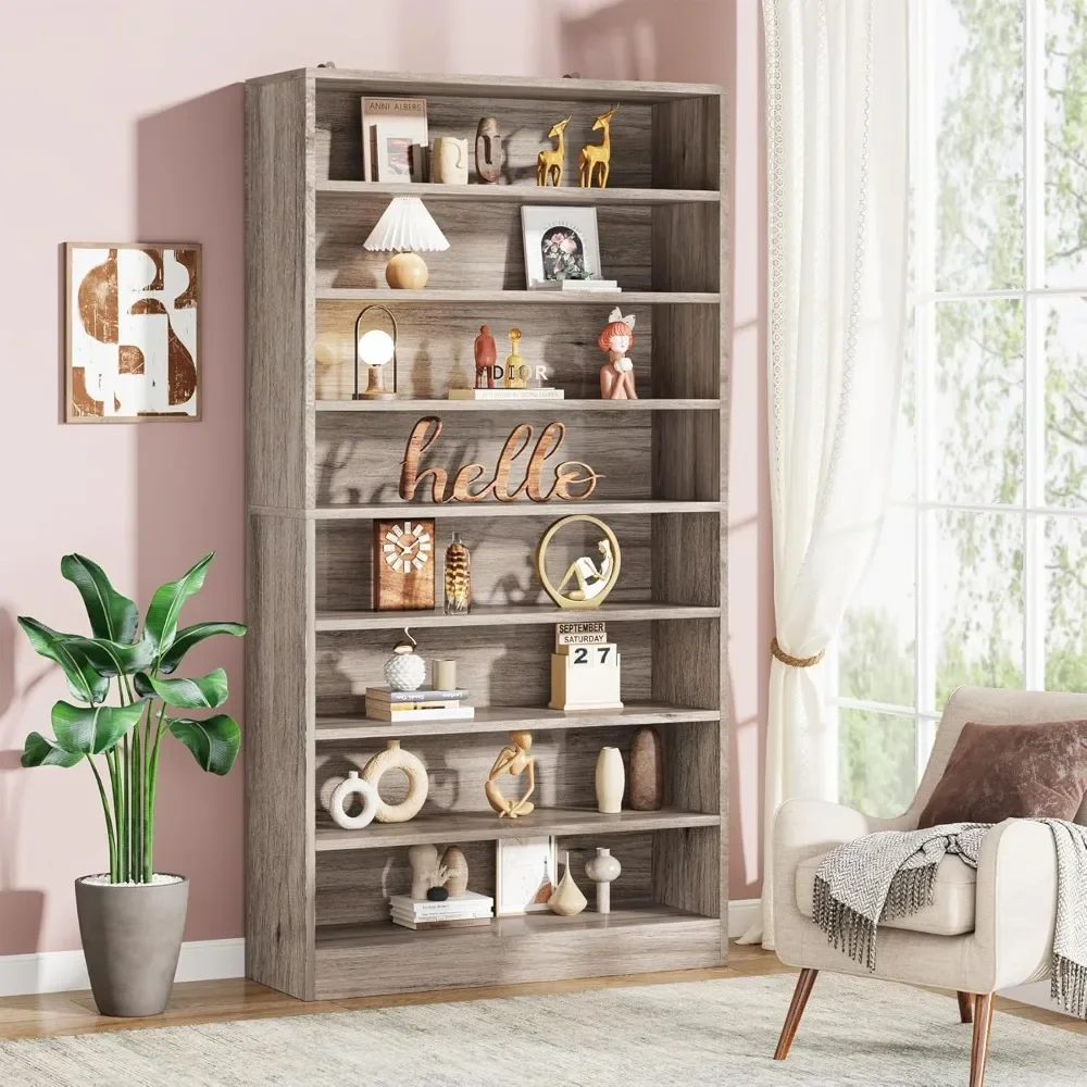 Freestanding Bookshelves 9 Tier Bookcases, Display Shelves Locker Organizer for Living Room, Home Office, Library, Bedroom