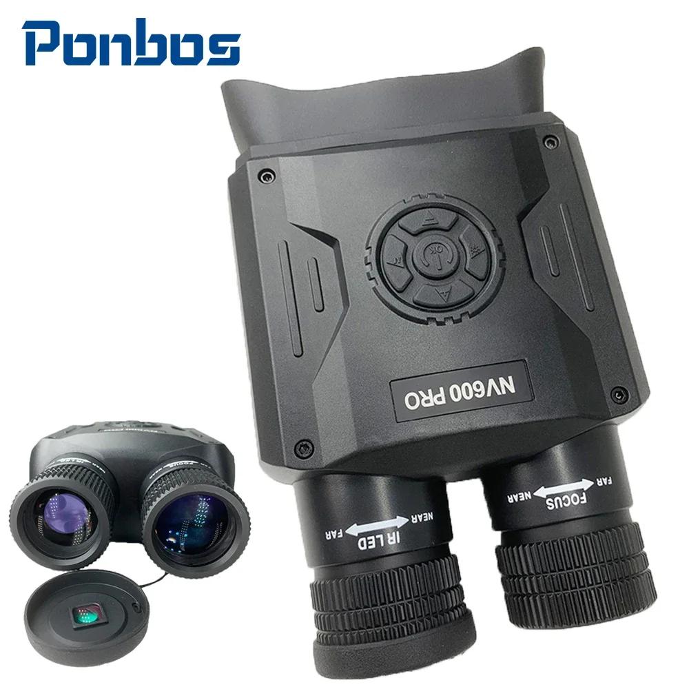 Ponbos NV600 Pro профессиональный цифровой телескоп камера 3,5 дюйма 1080P HD инфракрасный бинокль ночного видения для охоты и кемпинга