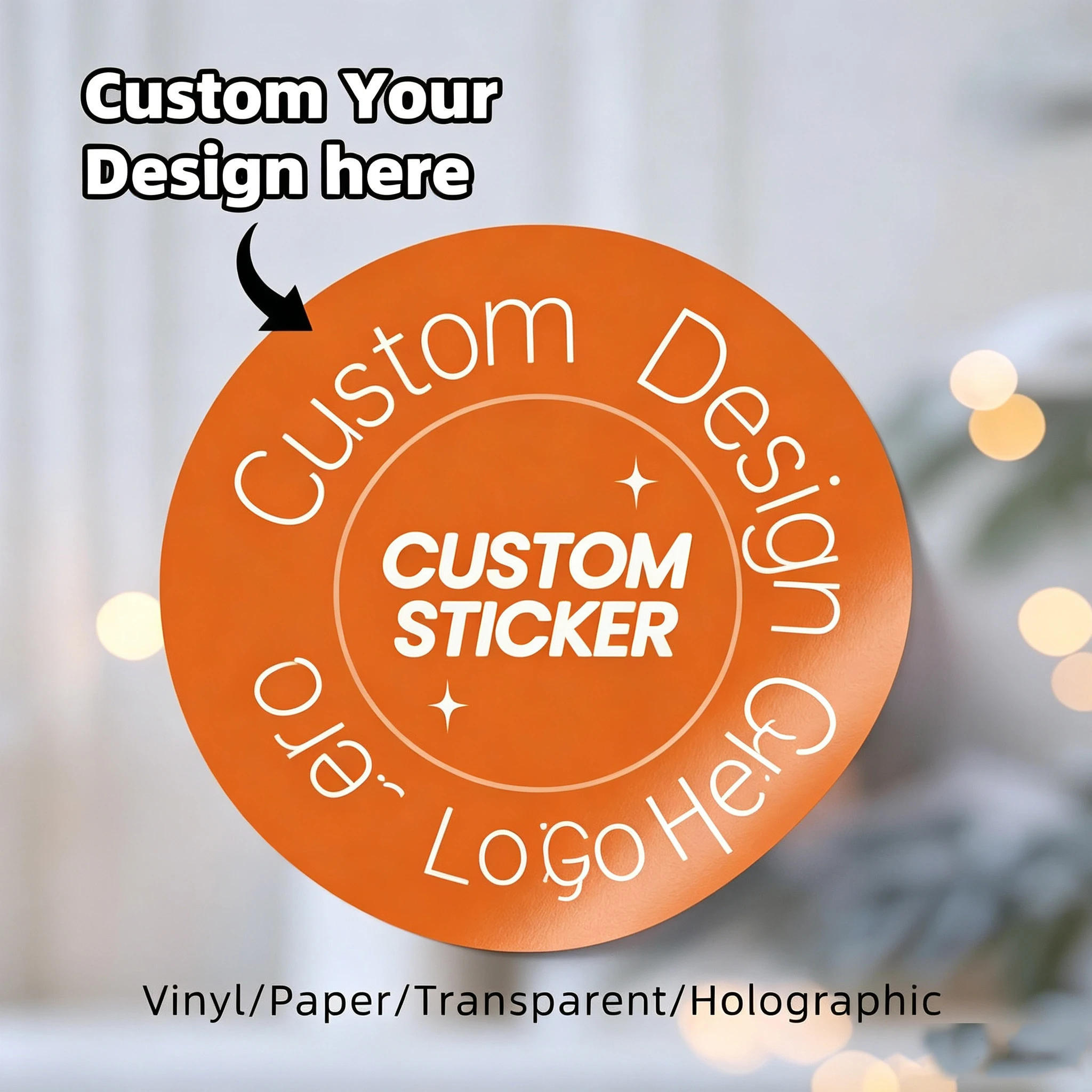 1/48/96Pcs Round Custom Personalized Text Image Stickers,Scrapbook Accent Tags,Memory Journal Embellishment&Album Craft Labels