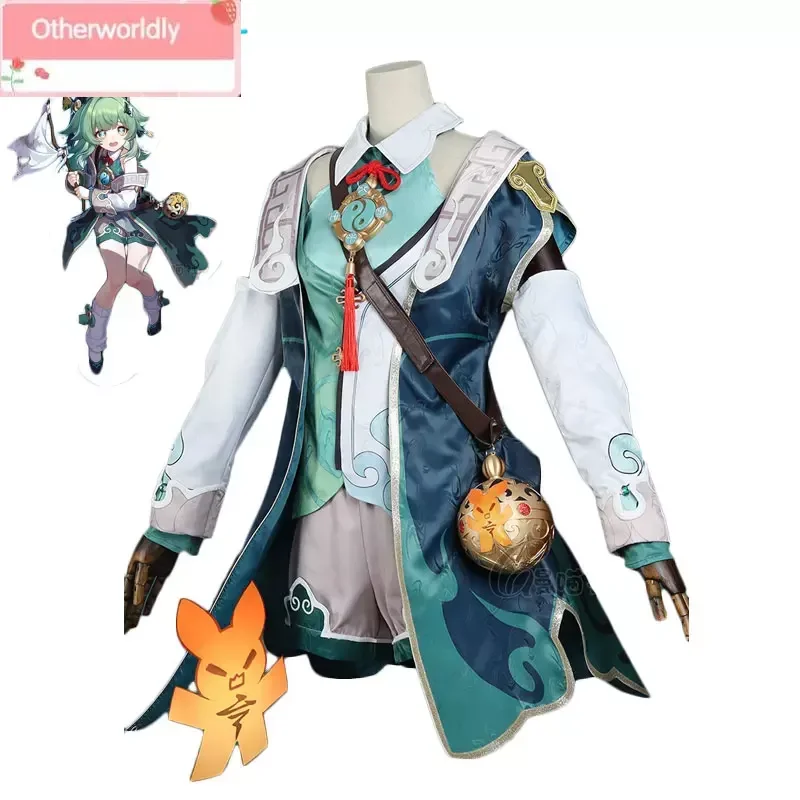 Game Honkai Star Rail HuoHuo Cosplay Costume Women Cute Party Dress Halloween Carnival Uniforms Anime Clothing Custom Made