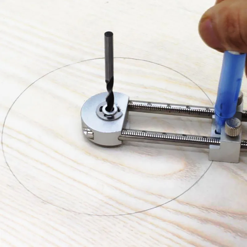 Woodworking Precise Scribe Adjustable Circle Drawing Ruler - Metric Marking Gauge Carpenter Scribe Drawing Circle Tool