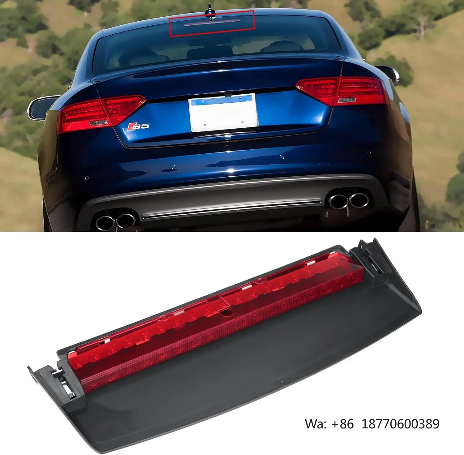 

OEM 8T0945097B Tail Third Brake Light for Audi A5/S5 2009-2016 Not Fit Convertible Quality Service 3rd Stop Lamps Factory