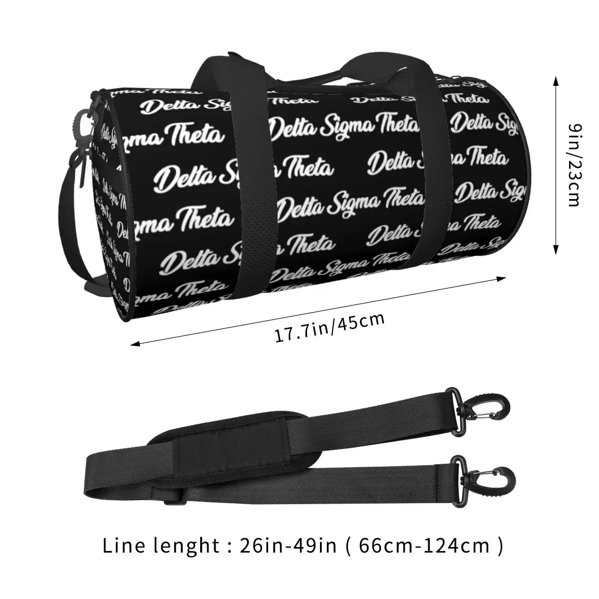 Delta Sigma Theta Sorority Large Duffle Gym Bag Multi-Functional Duffle Travel Bags Handbags Fitness bag