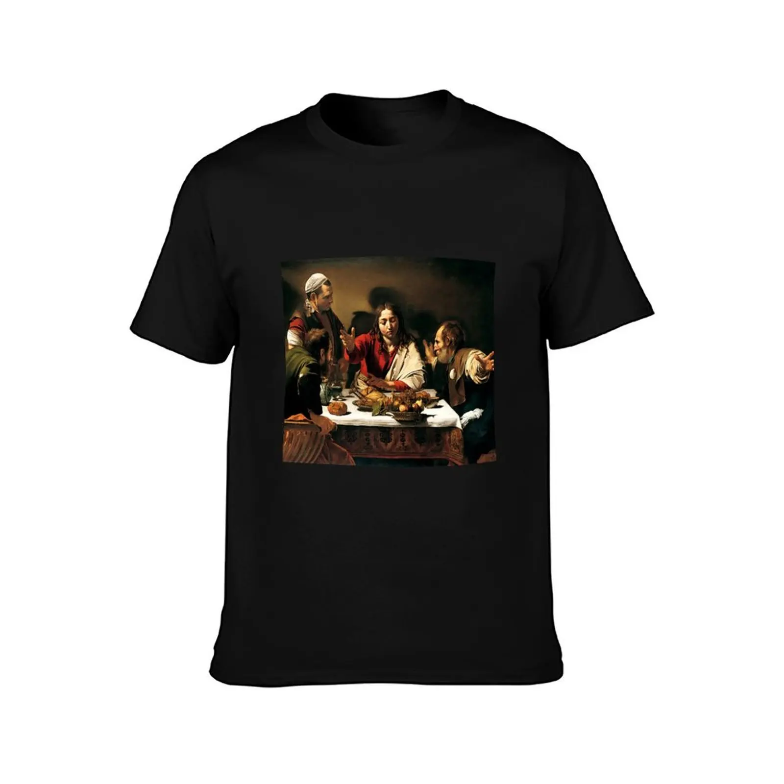 Caravaggio's Cena in Emmaus T-Shirt kawaii clothes customs design your own summer tops blacks luxury clothes men