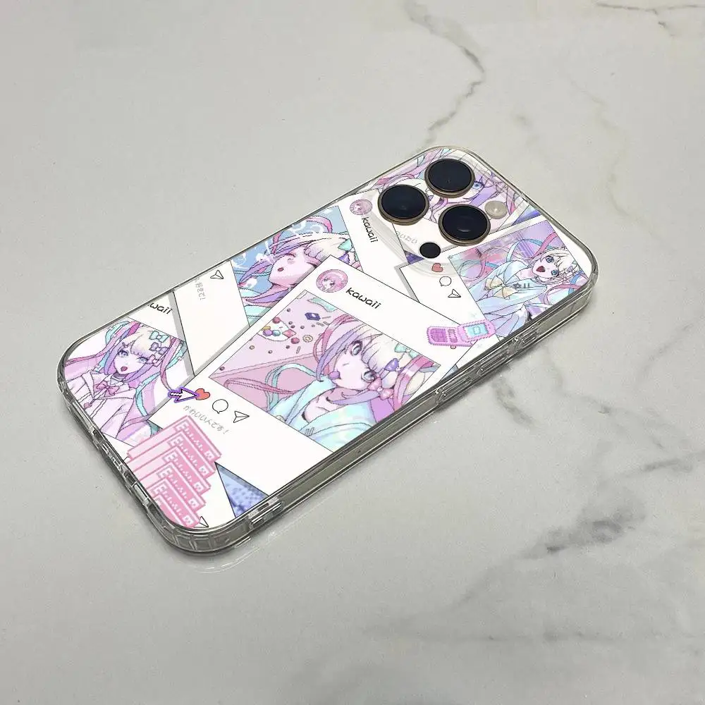 حافظة هاتف Needy Streamer O-Overload Ame chan لهاتف iPhone 17,16,15,14,13,12,11 Plus,Pro,Max,Plus,E,SE4,Mini Transparent Box
