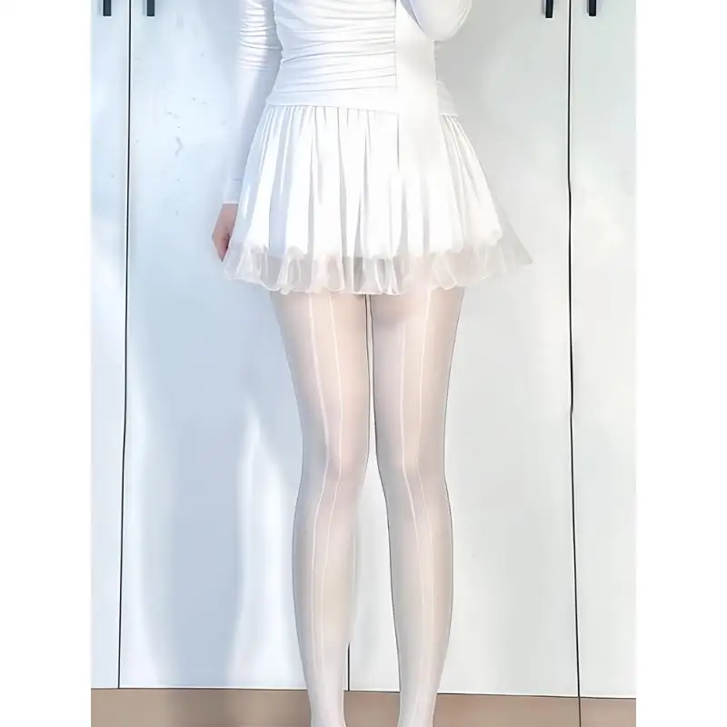 

50-100kg Purple Pantyhose Tight Women Large Size Stockings Candy Color Oil Bright Summer Autumn Ultra thin Transparent Socks